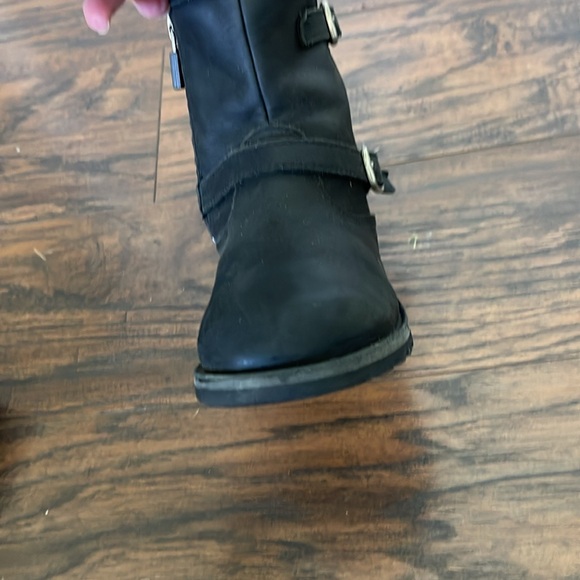 Black Leather Motorcycle Uggs size 10 - Picture 4 of 7
